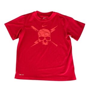 Nike Kids Red baseball Dri-fit tee